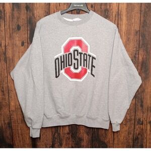 Champion Ohio State Crew Neck Sweatshirt Fleece Gray Men's XL